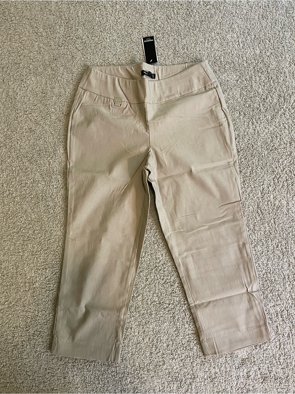Premise Beige Cropped Ankle Pants